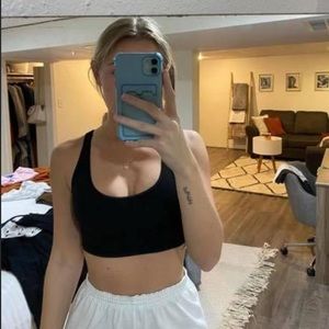 Small cropped black tank